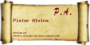 Pieler Alvina névjegykártya
